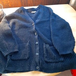 American Eagle Navy Button Up Cardigan